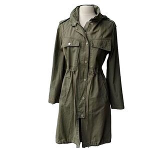 Seven For All Mankind Green Military/Army/Utility Jacket Coa Size M